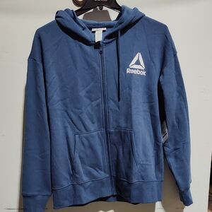 Reebok Blue Zip-Up Hoodie,XXL, New